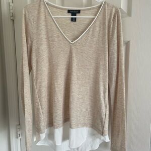 WHBM long sleeve embellished summer t shirt